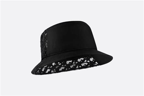 Sombrero híbrido Dior Oblique Faya de algodón negra